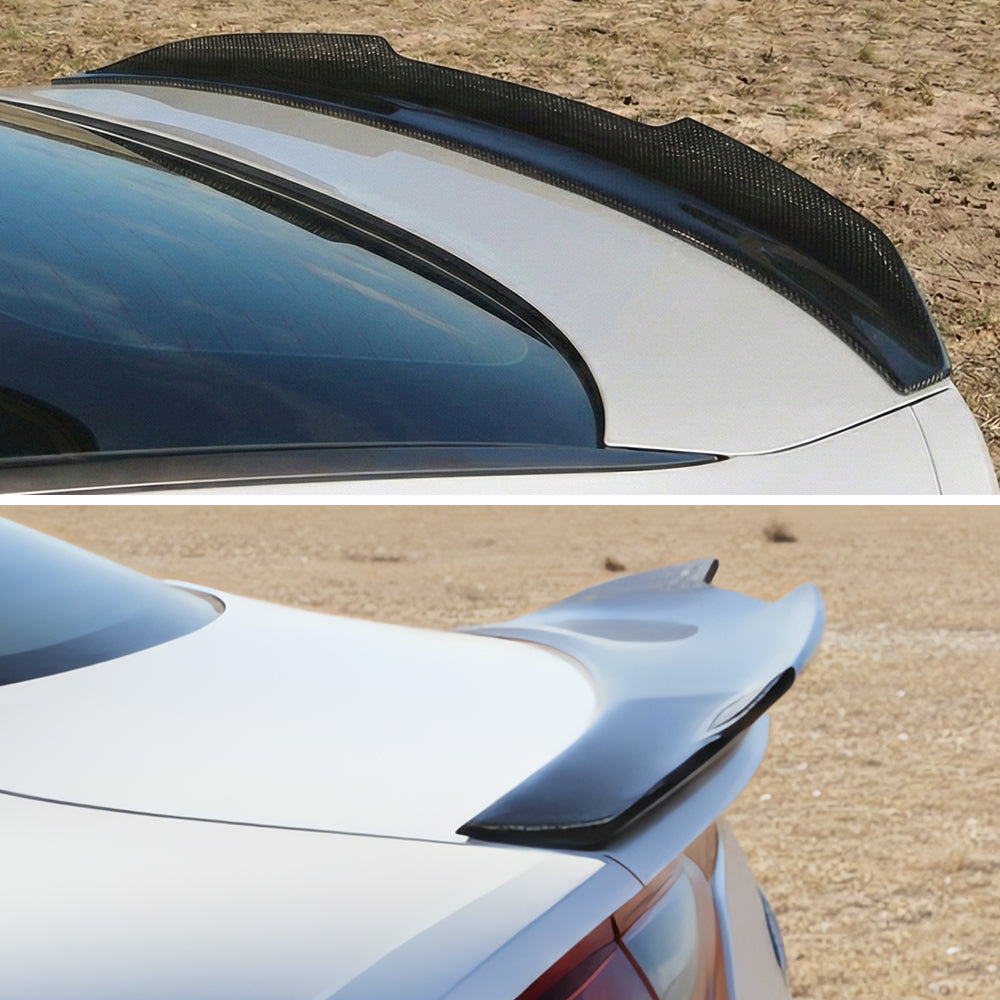 AeroBon Carbon Fiber Trunk Spoiler Kia Stinger (2018-2023) H - UV gloss finish close-up
