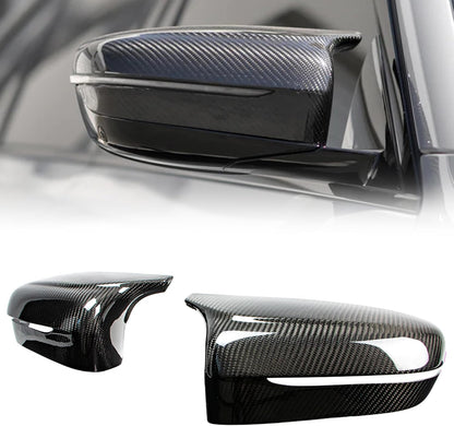 AeroBon Dry Carbon Fiber Mirror Cap Overlays Compatible with 2018-2023 BMW M5 F90 Mirror Caps, 2020-2026 M8 F91 F92 F93 Mirror Caps, Add-On Style