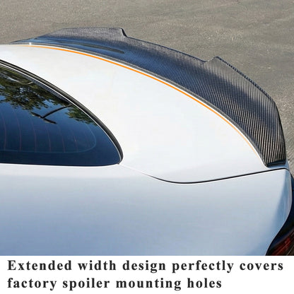 AeroBon Real Carbon Fiber Trunk Spoiler Compatible with 2023–2026 Honda Accord 11th Gen Rear Spoiler (H Style) High Kick