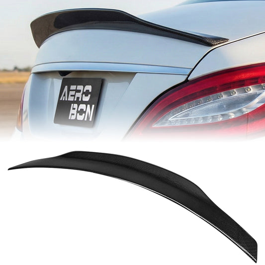 AeroBon Real Carbon Fiber Trunk Spoiler Compatible with 2011-2018 Mercedes Benz CLS Class C218 W218 Sedan Rear Spoiler (SP Style) Sport Plus
