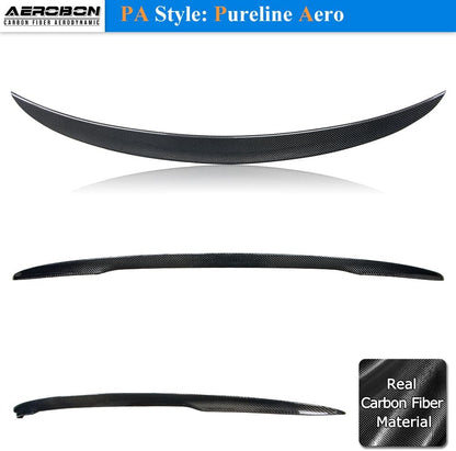 AeroBon Carbon Fiber Trunk Spoiler BMW 3 Series E90 (2005-2012) PA - 3K twill weave close-up