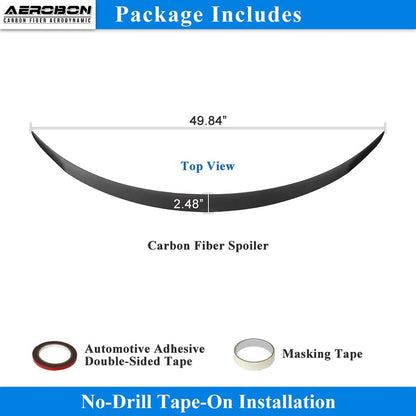 AeroBon CF Trunk Spoiler Tesla Model 3 Highland (2024-2025) - package contents & tape kit