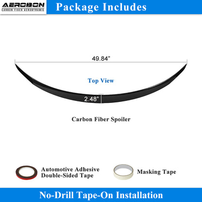 AeroBon CF Trunk Spoiler Tesla Model 3 Highland (2024-2026) - package contents & tape kit