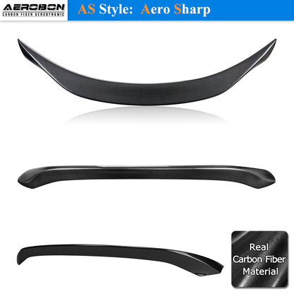 AeroBon Real Carbon Fiber Trunk Spoiler Compatible with 2014-2024 Maserati Ghibli Rear Spoiler (AS Style) Aero Sharp