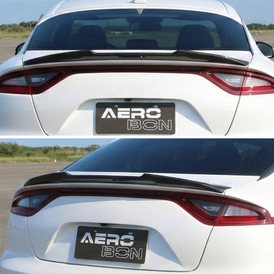 AeroBon Carbon Fiber Trunk Spoiler Kia Stinger (2018-2023) H - installed - rear view
