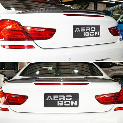 AeroBon CF Trunk Spoiler BMW 6 Series F06/F12/F13 (20122019) H  installed  rear view