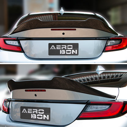 AeroBon Real Carbon Fiber Trunk Spoiler Compatible with 2022-2026 Toyota GR86 Spoiler, Subaru BRZ Spoiler (VE Style) Vortex Extension