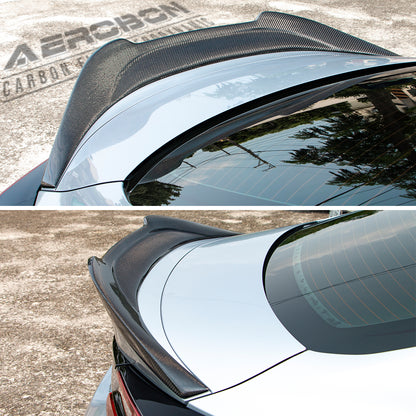 AeroBon Real Carbon Fiber Trunk Spoiler Compatible with 2022-2026 Toyota GR86 Spoiler, Subaru BRZ Spoiler (VE Style) Vortex Extension