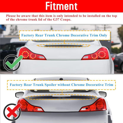 AeroBon Real Carbon Fiber Trunk Spoiler Compatible with 2008-2015 Infiniti G37 Coupe Spoiler 2-Door (H Style)