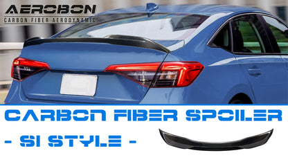 aerobon honda civic 11th real carbon fiber trunk spoiler wing product view video