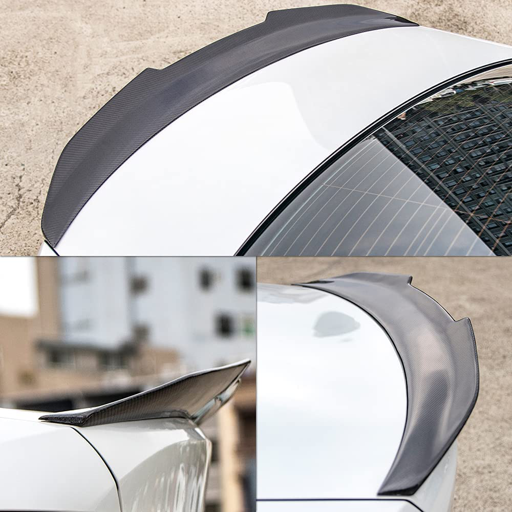 AeroBon Real Carbon Fiber Trunk Spoiler Compatible with 2007-16 Audi A5 Coupe (8T3)