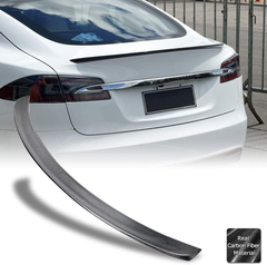 AeroBon Real Carbon Fiber Trunk Spoiler Wing Compatible with 2012-21 Tesla Model S, OE Style