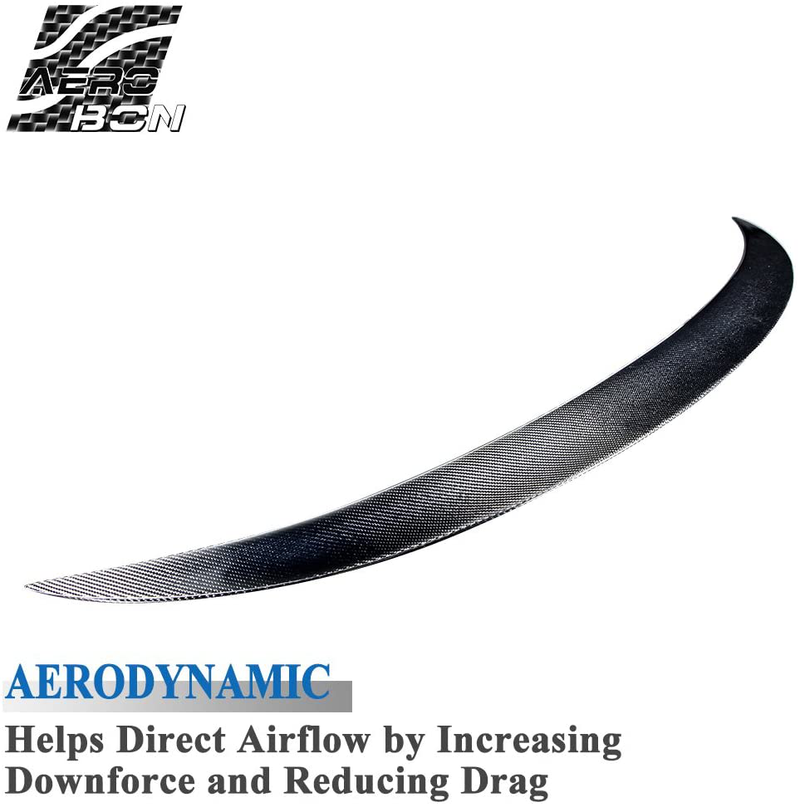 AeroBon Real Carbon Fiber Trunk Spoiler Compatible with 2015-19 BMW F16 X6 / F86 X6M, P Style Spoiler