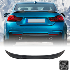 AeroBon Real Carbon Fiber Rear Trunk Spoiler Compatible with 13-20 BMW F32 4-Series Coupe (CS Style)