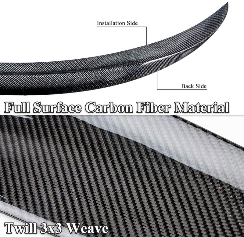 AeroBon Dry Carbon Fiber Trunk Spoiler Wing Compatible with 2014-20 BMW F36 4-Series Gran Coupe 4-Door