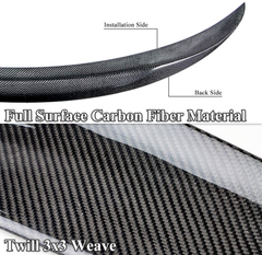 AeroBon Dry Carbon Fiber Trunk Spoiler Wing Compatible with 2014-20 BMW F36 4-Series Gran Coupe 4-Door