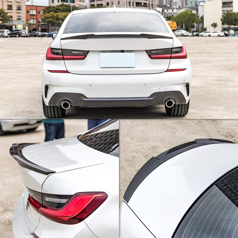 AeroBon Prepreg Dry Carbon Fiber Trunk Spoiler Wing Compatible with BMW 2019+ G80 M3 and 3er G20 Sedan (MV Style)