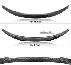 AeroBon Real Carbon Fiber Trunk Spoiler Compatible with 2008-2011 Audi A4 (B8) Sedan (MV Style)