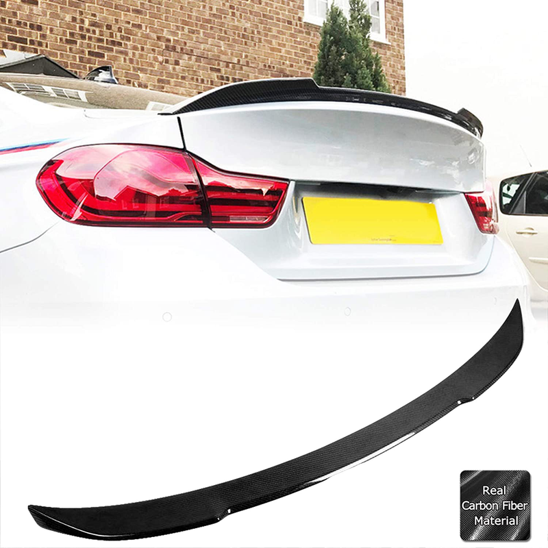 AeroBon Real Carbon Fiber Trunk Spoiler Wing Compatible with 2015-20 BMW F82 M4 Coupe (CS Style)