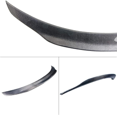 AeroBon Real Carbon Fiber Trunk Lip Spoiler Compatible with 2015-21 Mercedes C-Class W205 Sedan (High-Kick Style)