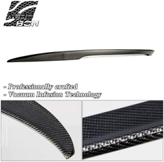 AeroBon Real Carbon Fiber Rear Spoiler Compatible with 2014-21 Infiniti Q50 Q50S Sedan (V Style)
