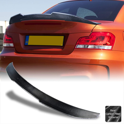 AeroBon Real Carbon Fiber Trunk Spoiler Wing Compatible with 2008-13 BMW 1er E82 Coupe E88 Convertible