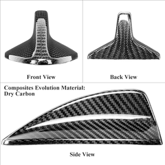 AeroBon Dry Carbon Fiber Shark Fin Antenna Cover Compatible with BMW 1er E82 Coupe / 3er E90 Sedan / E92 Coupe