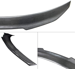 AeroBon Real Carbon Fiber Trunk Spoiler Compatible with 2005-12 BMW E90 3-Series Sedan & E90 M3 (H Style)
