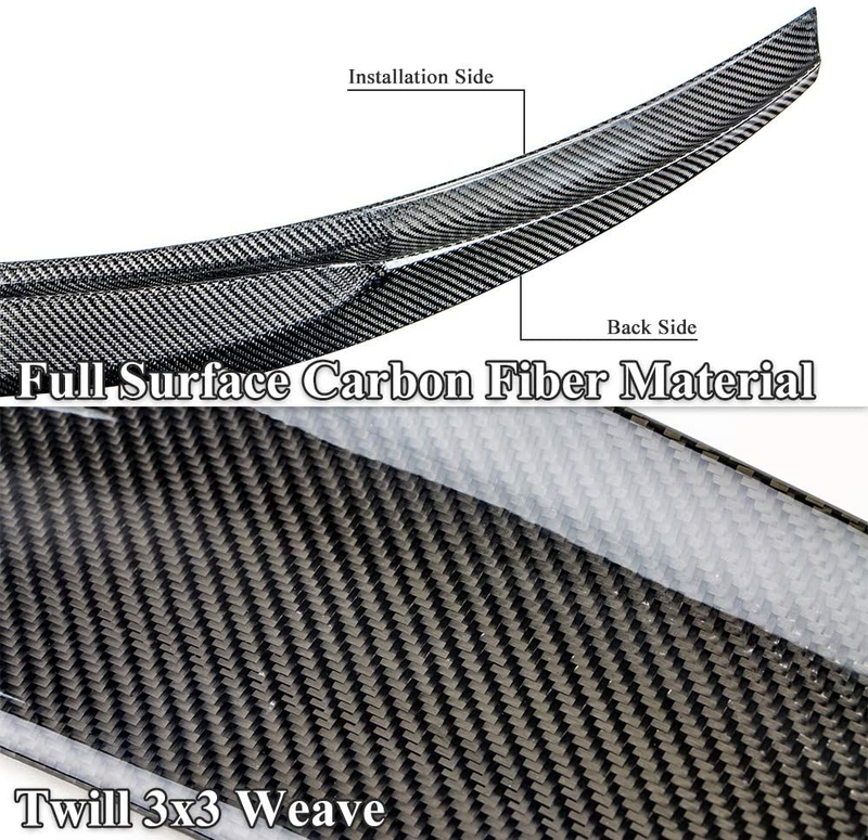 AeroBon Real Carbon Fiber Trunk Spoiler Compatible with 2012-18 Audi A6 (C7) Sedan