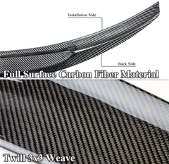 AeroBon Real Carbon Fiber Trunk Spoiler Compatible with 2012-18 Audi A6 (C7) Sedan