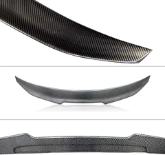 AeroBon Real Carbon Fiber Trunk Spoiler Wing Compatible with 2015-20 BMW F82 M4 Coupe (H Style)