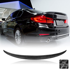 AeroBon Real Carbon Fiber Trunk Spoiler Compatible with 2017-21 BMW G30 Sedan and F90 M5 (P Style)