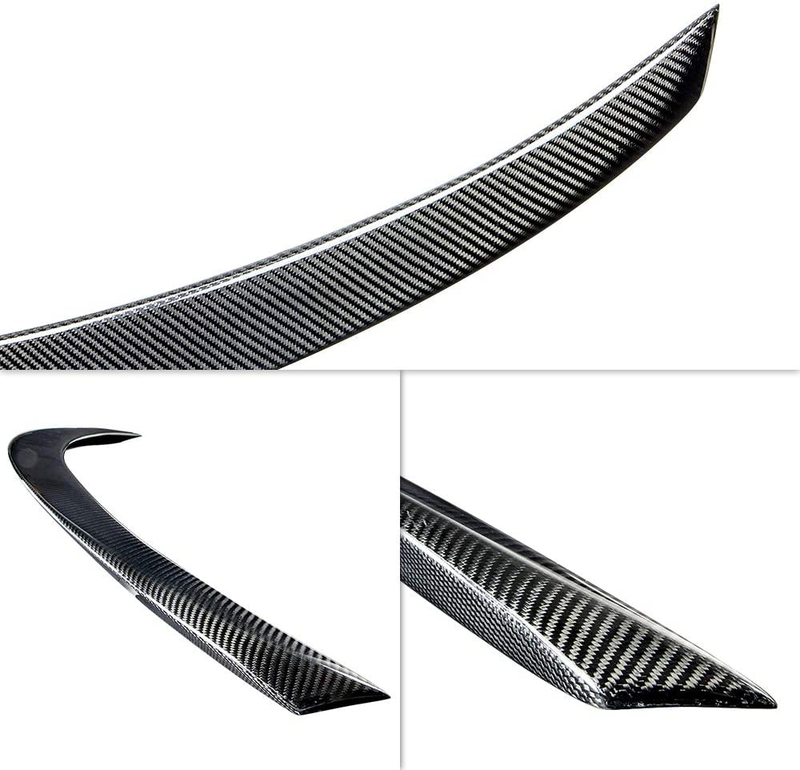 AeroBon Real Carbon Fiber Trunk Spoiler Wing Compatible with 2014-21 Infiniti Q50 Q50S Sedan (US Style)