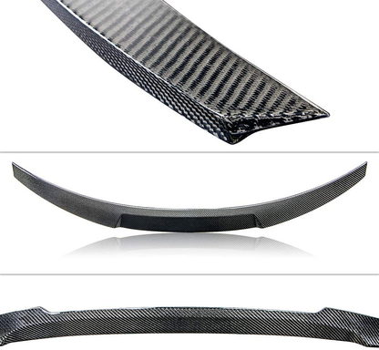 AeroBon Real Carbon Fiber M4V Style Rear Spoiler Wing Compatible with 17-20 Infiniti Q60 Q60S Coupe