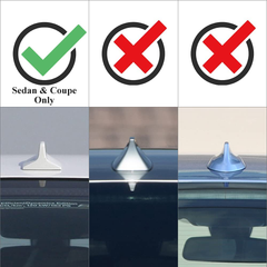 AeroBon Dry Carbon Fiber Shark Fin Antenna Cover Compatible with BMW 1er E82 Coupe / 3er E90 Sedan / E92 Coupe
