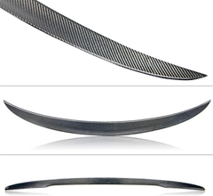 AeroBon Real Carbon Fiber Trunk Spoiler Compatible with 2005-12 BMW E90 3-Series Sedan & E90 M3 (P Style)