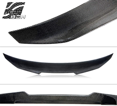 AeroBon Real Carbon Fiber Rear Trunk Spoiler Compatible with 13-20 BMW F32 4-Series Coupe (High-Kick)