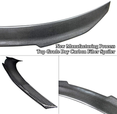 AeroBon Dry Carbon Fiber Rear Trunk Spoiler Wing Compatible with 2009-16 BMW F10 M5 and 5er F10 Sedan (H Style)