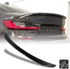 AeroBon Real Carbon Fiber Trunk Spoiler Wing Compatible with BMW 2019+ 3er G20 Sedan G80 M3 (MP Style)
