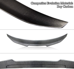 AeroBon Dry Carbon Fiber Rear Trunk Spoiler Wing Compatible with 2009-16 BMW F10 M5 and 5er F10 Sedan (H Style)