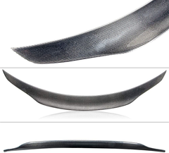 AeroBon Real Carbon Fiber Trunk Lip Spoiler Compatible with 2015-21 Mercedes C-Class W205 Sedan (High-Kick Style)