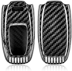 AeroBon Real Carbon Fiber Smart Key Fob Shell/Entry Remote Keyless Protective Case Compatible with Audi Key