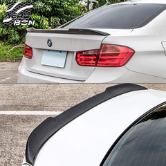 AeroBon Real Carbon Fiber Spoiler Wing Compatible with 2013-2018 3er F30 Sedan/ F80 M3 (CS Style)
