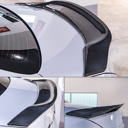 AeroBon Carbon Fiber Trunk Spoiler Compatible with Mercedes 2010-2016 W212 E-Class Sedan (R Style)