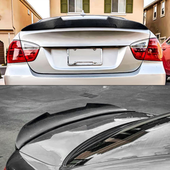AeroBon Prepreg Dry Carbon Fiber Trunk Spoiler Wing Compatible with 2005-12 BMW E90 3-Series Sedan & E90 M3 (H Style)