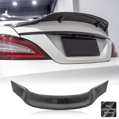 AeroBon Real Carbon Fiber Trunk Spoiler Wing Compatible with 2011-18 Mercedes C218 / W218 CLS-Class Sedan, R Style Spoiler