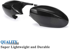 AeroBon Real Carbon Fiber Side Mirror Covers Compatible with 2009-12 BMW 3-Series E90 E91 E92 E93 LCI (Facelift) / BMW 1-Series E81 E82 E87 E88 (Facelift)