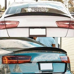 AeroBon Real Carbon Fiber Trunk Spoiler Compatible with 2012-18 Audi A6 (C7) Sedan