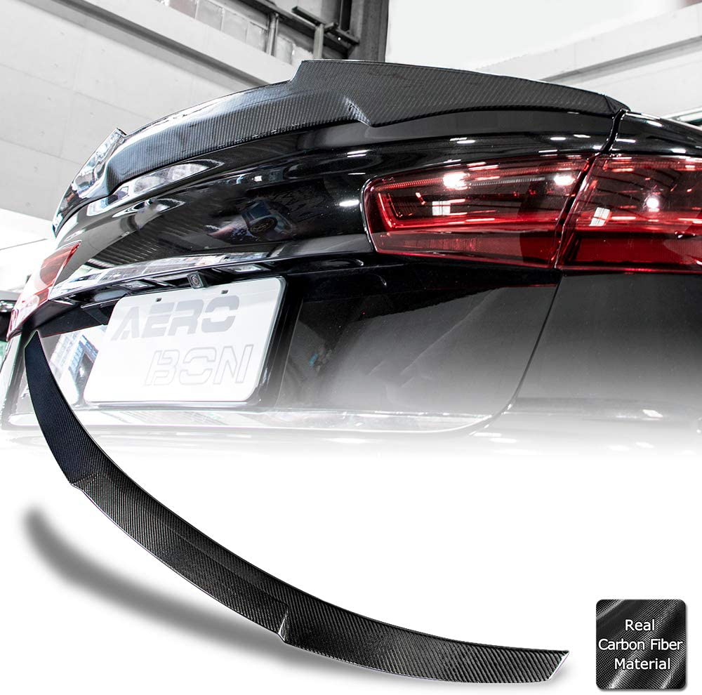 AeroBon Real Carbon Fiber Trunk Spoiler Compatible with 2012-18 Audi A6 (C7) Sedan