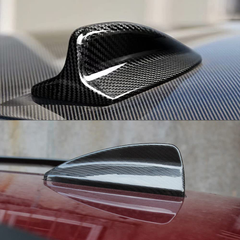 AeroBon Dry Carbon Fiber Shark Fin Antenna Cover Compatible with BMW 1er E82 Coupe / 3er E90 Sedan / E92 Coupe